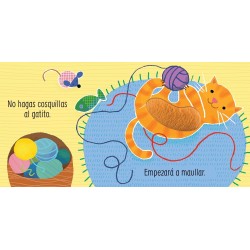 https://villapeques.es/ Será mejor que no le hagas cosquillas al cachorro... ¡porque podría ladrar! Este es un libro lleno de so