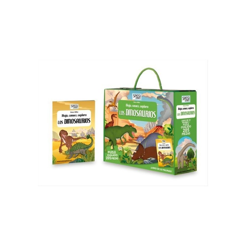 https://villapeques.es/ LOS DINOSAURIOS (VIAJA, CONOCE, EXPLORA): 205 PIEZAS